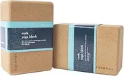 SNAKUGA Yoga Block (2 Pack) to Support and Improve Poses Flexibility - Great for Pilates, Meditation, Fitness & Gym