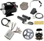 [YC Yier] 24V 500W Brushed DC Motor Kit Controller Sprocket Throttle Reverse DIY for Electric Scooter Go Kart Bicycle Cyling E Bike Pit Dirt Bike Razor 4 Wheeler ATV Quad