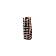 12pc Winex Wine Bottle Paper Bag Gift Wrapping Party Packaging Argyle Pattern