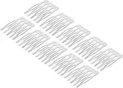OFFIGAM 50Pcs Silver DIY Hair Combs Five Teeth Headdress Comb Accessories Handmade Hairpins for Women for Crafting Unique Styles