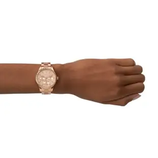 【FOSSIL 官方旗艦館】RYE系列 經典大錶徑三眼女錶 不鏽鋼錶帶指針手錶 36MM(多色可選/母親節)
