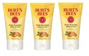 BL Burts Bees Deep Cleansing Pore Scrub Peach & Willow Bark 4oz ea *Three Pack*