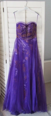 IL MIO ODRELLA Lavender Corset Gown Formal Dress Prom Quinceanera Wedding sz 10