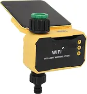 Solar WiFi Sprinkler Timer with Water Flow Meter, Smart Water Timer for Garden Hose, APP Control, Automatic Watering Irrigation Controller for Lawns Yard