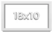 18x10 Shadow Box High Gloss White Display Frame | 1.625 Inches Deep | 1 Inch Mou