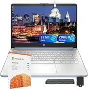 [HP] Flagship 14" HD Student&Business Laptop, Intel N150 CPU(Beats i3-1115G4), 32GB RAM, 288GB Storage (128GB UFS + 160GB Docking Set), W/1 Year Office 365&AI-Copilot, Webcam, Bluetooth, Win 11s, Blue