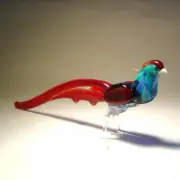 Glass Pheasant Figurine