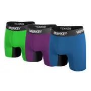 Monkey Undies Bamboo 3 Pack green, Light Blue, Purple