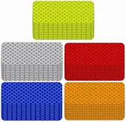 50pcs Reflective Tape Stickers, Night Visibility Reflective Decal Strong Reflective Stripe Stickers, Waterproof Safety Warning Tape for Vehicles Cars Motorcycles Bicycles(5 Colors)