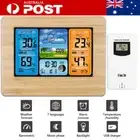 Digital Wireless Weather Station LCD Clock Hygrometer Thermometer In & Outdoor