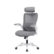 MONA Ergonomic High Back Flipped Armrest Task Chair In Grey