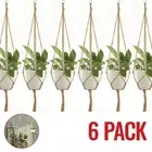 6X Macrame Plants Hanger Flower Pot Holder Hanging Jute Rope Wall Art Garden