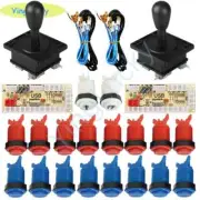 2 Players Arcade DIY Kit Zero Delay USB Encoder American Style Joystick 28mm