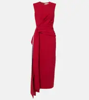 [Roksanda] Roksanda Elham draped crêpe midi dress AU 12 red