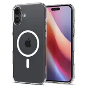 SPIGEN iPhone 16 Plus Case, 6.7 2024 Genuine Liquid Crystal MagFit MagSafe Compatible Magnet Slim Soft Clear Cover for Apple