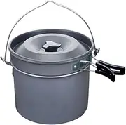 Happyyami 1Set Camping Cooking Pot Set Person Outdoor Cookware Non Stick Hanging Pot for Backpacking Picnics and Camping Trips Durable and Portable Cooking
