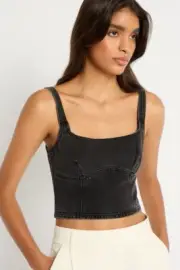 NWT RRP $290 Sass & Bide DARK NIGHT Denim Bodice Current Season Size 8