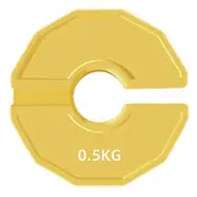 1Pcs Gym Micro-Type Plates Dumbbell Fractional Weight Plate Rubber Fractional Weight Plates Add-on Change Yellow 0.5KG
