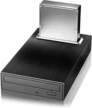 4 in 1 External Blu Ray Drive, 16x USB 3.0 and Type-C External Bluray Drive, Multi-Function Fast-Charging Desktop BD/CD/DVD Burner/Read Player with HDD Enclosure USB HUB for Mac/PC/Laptop
