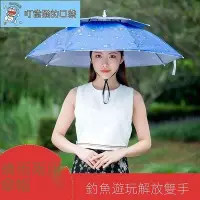 在飛比找Yahoo!奇摩拍賣優惠-頭戴式雨傘 雙層防紫外線遮陽傘  戶外遮陽傘 雙層雨傘帽 雨