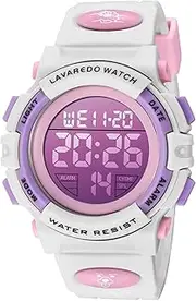 [A ALPS] Kids Watch,Boys Watch for 3-15 Year Old Boys,Digital Sport Outdoor Multifunctional Chronograph LED 50 M Waterproof Alarm Calendar Analog Watch for Children with Silicone Band,Kids Gift