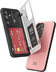 TORU CX Hybrid for Samsung Galaxy S25 / Galaxy S24 Wallet Case | Dual Layer Slim Protective Hard Cover with Hidden 2-Credit Card Slot Holder - Pink