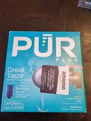 Pur Plus mineral core filter metallic grey faucet filtration system new in box