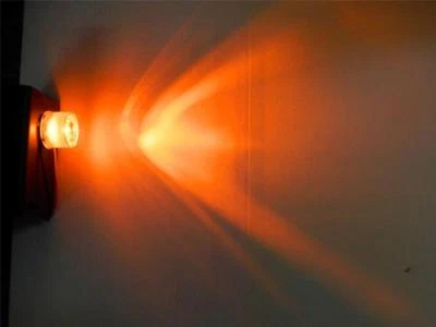 ORANGE Battery Operated LED Flood light for Halloween props and Haunted Houses