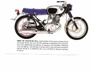 1965-1967 Honda 160 (CB-160) motorcycle picture/spec sheet (Reprint) $7.50