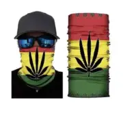 Neck Gaiter Face Mask Fishing Sun Headwear Protection Weed Leaf Rasta