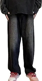 [Generic] Men's Baggy Jeans Casual Stylish Loose Lightweight Denim Pant Vintage Skateboard Skater Dance Pants