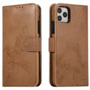 Flip Wallet Cover Leather Magnetic Card Slot Case - For Apple iPhone 13 Mini (Brown)
