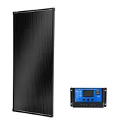 200W Solar Panel Fixed Black Frame + 20A Solar Charge Controller PWM
