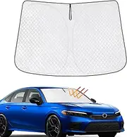 Windshield Sun Shade for Honda Civic 11th Gen 2022-2024 with 310T Foldable Car Sun Shade,Custom Fit Sunshade for Front Window Sun Visor Protector Interiors Block UV Rays Accessories