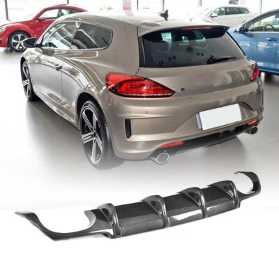 Fit For Volkswagen Scirocco R Bumper 15-18 Carbon Fiber Rear Bumper Diffuser Lip