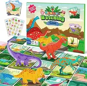 zheyistep 100 PCS Dinosaur Matching Game for Kids Toddlers Memory Game, Toddler Match Dinosaur Games Concentration Card Game for Boys Girls Preschool Learning Activities