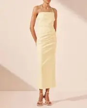 Shona Joy - Lani Draped Cross Back Midi Dress size 6 - BRAND NEW - RRP $360