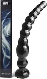 The more the better 10 balls butt plug dildo, FAAK long beaded anal dildo with suction cup, Extra-long 31CM Insertable for deep reach pleasure