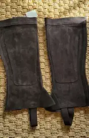 Brown Suede Half Chaps, Large