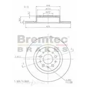 Bremtec Euro-Line GeoZinc Coated Brake Rotor - BDR15930EL
