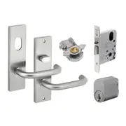 Lockwood Entrance Door Pack 3572 Mortice Lock w/ Cylinder and Lever Furniture