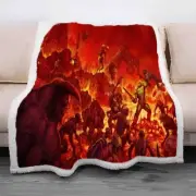 Hellfire Struggles To Survive 3D Warm Plush Fleece Blanket Picnic Sofa Couch