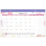 AT-A-GLANCE Watercolors 2026 Monthly Desk Pad Calendar