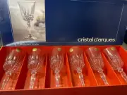 Set of 6 Vintage Cristal d'Arques 17 cl Glasses - Villeneuve- 24% Ld Crys