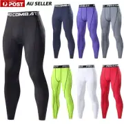 Mens Compression Base layer Thermal Skin Tights Running Gym Yoga Active Pants