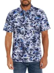 Robert Graham WAVE DECAY Tie Dye Polo Large Short Sleeve NWT $128 Classic Fit L