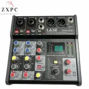 LASE Mini 4 Channel Sound Mixing Console Audio Mixer with USB2.0 audio interface