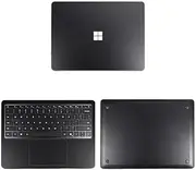 IMMOENUC Sticker Skin Decal for 2024 Microsoft Surface Laptop (7th Edition) 15 inch Model 2037 Laptop Full Body ADC Three Sided Wrap Anti-Scratch Vinyl Protective Cover Abrasion Resistant (Black)