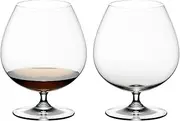 Riedel Vinum Brandy Machine-Made Crystal Glass, Clear – Generous Bowl for Swirling & Enhancing Brandy Aromas – Sophisticated Glassware for Refined Tasting – 885 ml Capacity (Pack of 2)