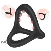 3in1 Penis Extender Enlarger Sleeve Ring Reusable Delay Ejaculation for MALE Men